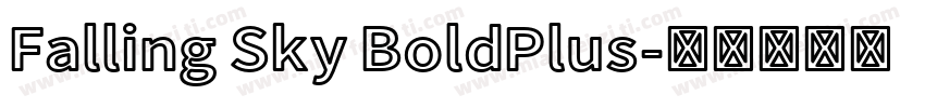 Falling Sky BoldPlus字体转换